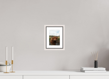 Load image into Gallery viewer, 4 x 6″, Wooden Frame- White Highland Cow