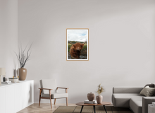 Load image into Gallery viewer, 20 x 30″, Wooden Frame- Natural Oak Highland Cow
